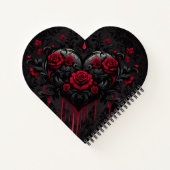 Gothic Heart geformt Notizblock (Rückseite)