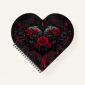Gothic Heart geformt Notizblock (Vorderseite)