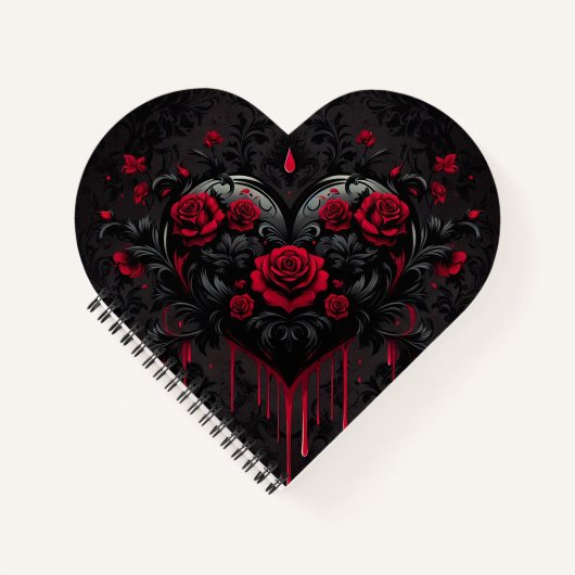 Gothic Heart geformt Notizblock (Vorderseite)