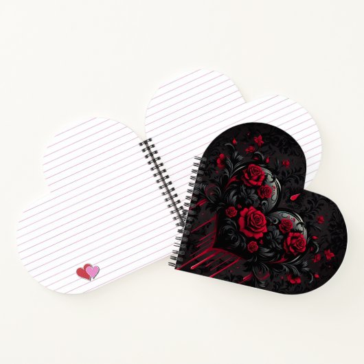Gothic Heart geformt Notizblock (Innenseite)