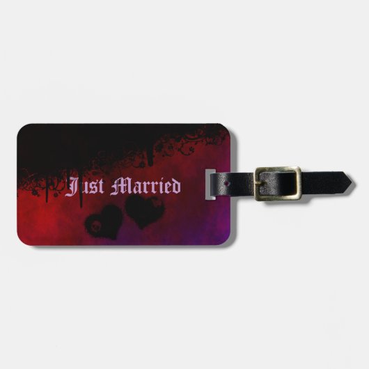 Gothic Heart Gepäckanhänger (Vorderseite horizontal)