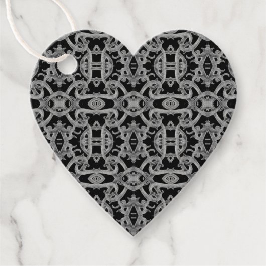GOTHIC Heart Gift Tags Geschenkanhänger (Vorderseite)