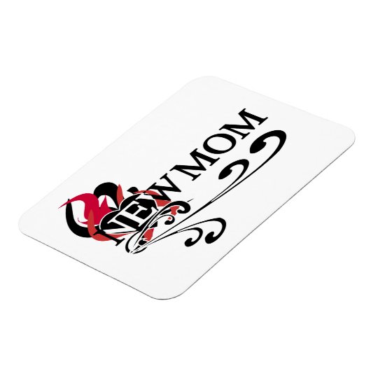 Gothic Heart Junge Mutter T - Shirt und Geschenke Magnet (Linke Seite)