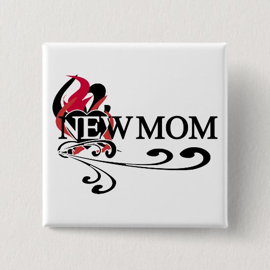 Gothic Heart Junge Mutter Tshirts und Geschenke Button (Vorderseite)