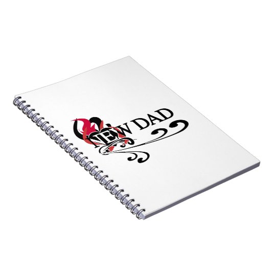 Gothic Heart New Dad T - Shirt und Geschenke Notizblock (Rechte Seite)
