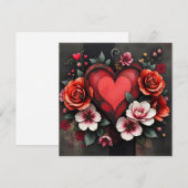 Gothic Heart Note Card (Vorne/Hinten)