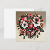 Gothic Heart Note Card (Vorne/Hinten)