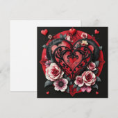 Gothic Heart Note Card (Vorne/Hinten)