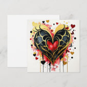 Gothic Heart Note Card (Vorne/Hinten)