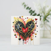 Gothic Heart Note Card (Stehend Vorderseite)