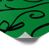 Gothic Heart Poster Green & Black (Ecke)
