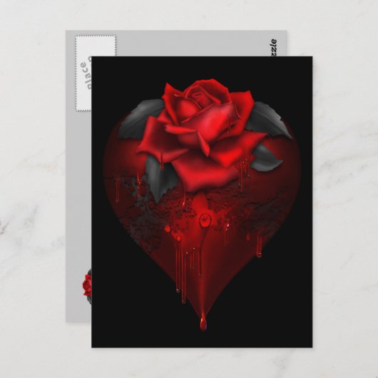 Gothic Heart Postkarte (Vorne/Hinten)