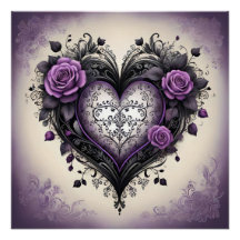 Gothic Heart, Rosen und Filigran 🖤 Vintage-Design