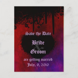 Gothic Heart Save the Date Postcard Ankündigungspostkarte