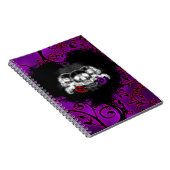 Gothic Heart Skulls und Rose Notizblock (Rechte Seite)