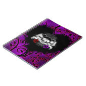 Gothic Heart Skulls und Rose Notizblock (Linke Seite)
