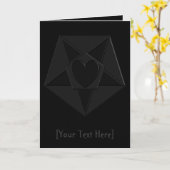 Gothic Heart & Star Pentathing Card Karte (Gelbe Blume)