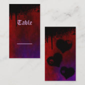 Gothic Heart Table Card Platzkarte (Vorne/Hinten)