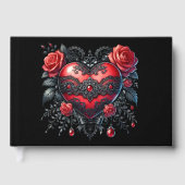 Gothic Heart Valentine Guest Book Gästebuch (Vorderseite)