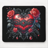 Gothic Heart Valentine Mouse Pad Mousepad (Vorne)