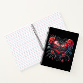 Gothic Heart Valentine Notebook Notizblock (Innenseite)