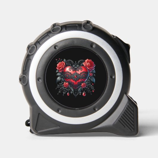 Gothic Heart Valentine Tape Measure Maßband (Vorderseite)