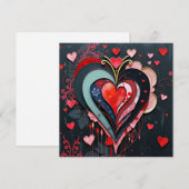 Gothic Heart Valentines Card (Vorne/Hinten)