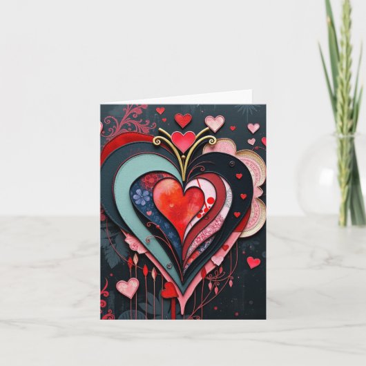 Gothic Heart Valentines Card (Vorderseite)