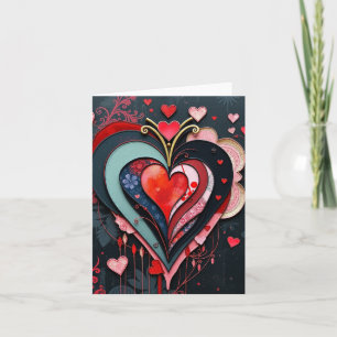 Gothic Heart Valentines Card