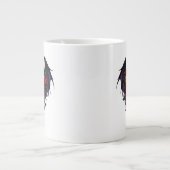 Gothic Heart with Wings, Sword and Red Roses Jumbo-Tasse (Vorderseite)