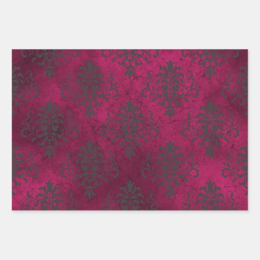 Gothic Heart Wrapping Paper Sheets Geschenkpapier Set (Vorderseite 2)