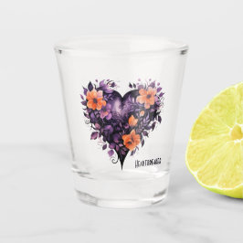 Gothic Heartbreaker Lila Herz Schnapsglas