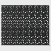 Gothic Hearts Black and White Geschenkpapier (Flach)