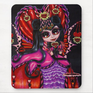 Gothic Hearts & Blume Viktorianisch Fairy Girl Dol Mousepad
