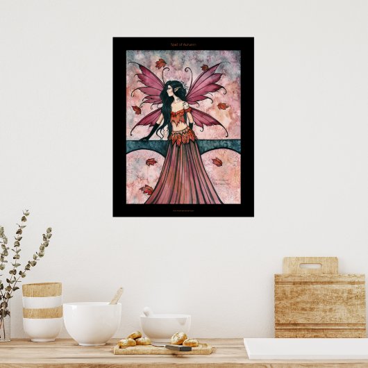 Gothic Herbst Fairy Art Poster drucken (Küche)