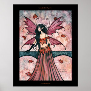 Gothic Herbst Herbst Fee Kunst Poster Druck