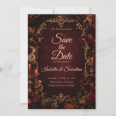 Gothic-Herbst-Romantik-Hochzeit Save The Date (Vorderseite)