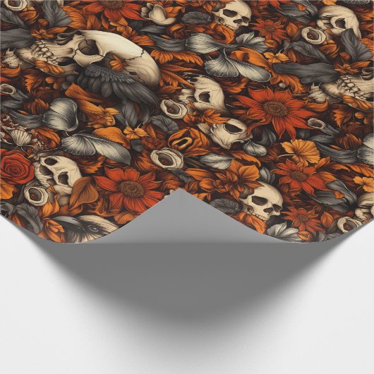 Gothic Herbst Wrapping Paper Geschenkpapier (Ecke)