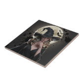 Gothic Hexe Halloween-Untersetzer Fliese (Seite)