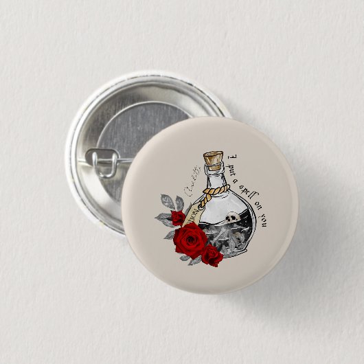 Gothic Hexe Liebe Pop Button (Vorne & Hinten)