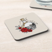 Gothic Hexe Liebe Pop Getränkeuntersetzer (Linke Seite)