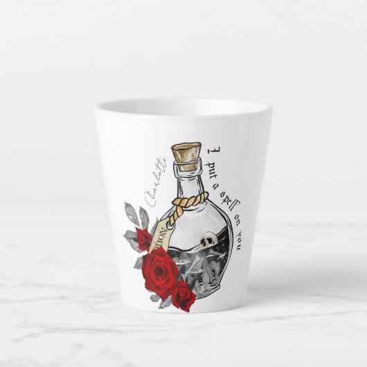 Gothic Hexe Liebe Pop Milchtasse (Vorderseite)
