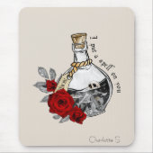 Gothic Hexe Liebe Pop Mousepad (Vorne)