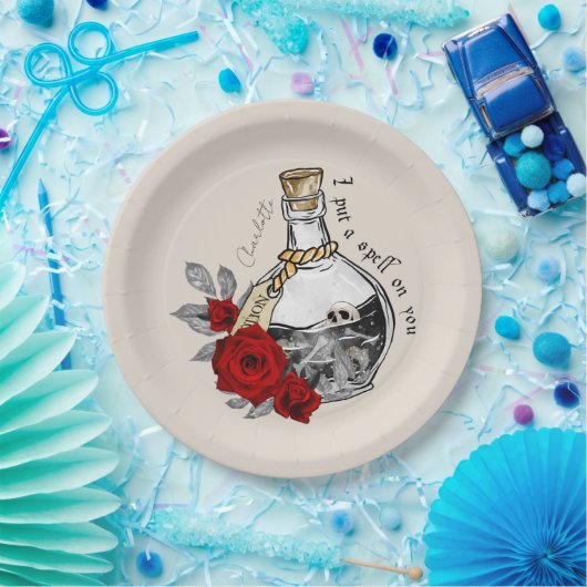 Gothic Hexe Liebe Pop Pappteller (Party)