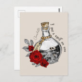 Gothic Hexe Liebe Pop Postkarte (Vorne/Hinten)