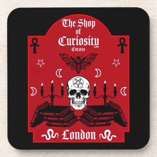 Gothic Hexe Punk Halloween Getränkeuntersetzer (Vorderseite)