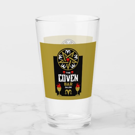 Gothic Hexe Punk Halloween Glas (Vorderseite)