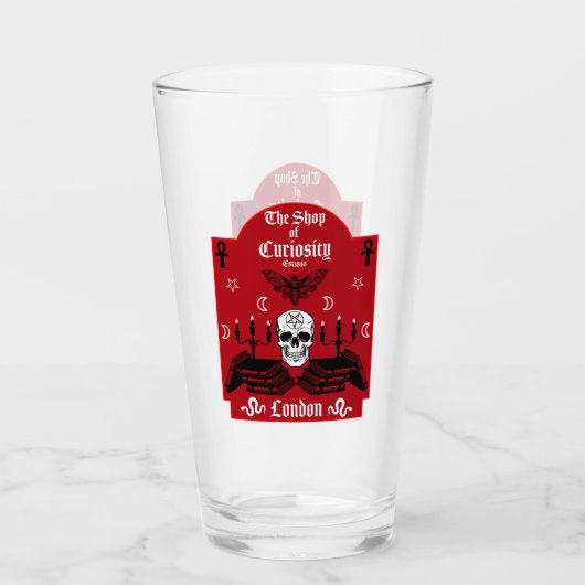 Gothic Hexe Punk Halloween Glas (Vorderseite)