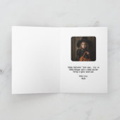 Gothic Hexe Tarot Niedlich Cat Halloween Foto Karte (Innenseite)