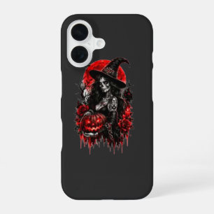 Gothic Hexen-Kürbis Halloween Schwarze Katze Gruse iPhone 16 Hülle